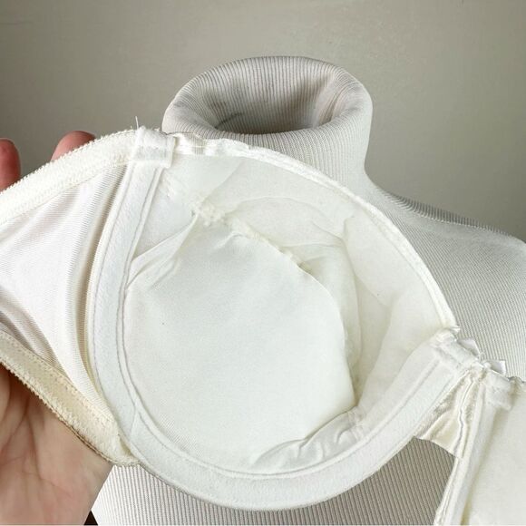 Victorias Secret Vintage 90s Satin Push Up White Strapless Bra 34C - Picture 8 of 10